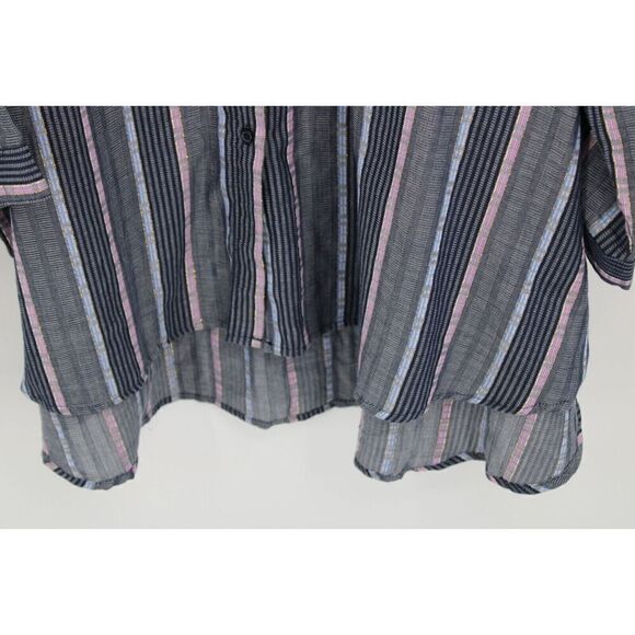 CATO WOMENS PLUS SIZE SPRINGFORWARD PITCH NAVY LONG SLEEVE SHIRT NWT - Picture 5 of 9